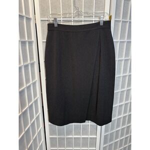 Beymen Gray WoolBlend Lightweight  Pencil Skirt Size 12 Dark Academia Vtg